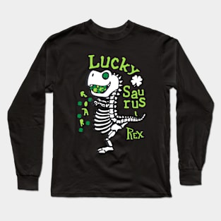 Lucky Saurus -Rex - Funny T-Rex St. Patrick's Day Long Sleeve T-Shirt